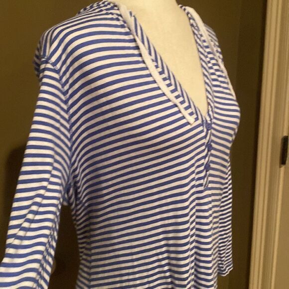 Calvin Kline CK Stripe Swimsuit Coverup Size XL - Picture 2 of 10